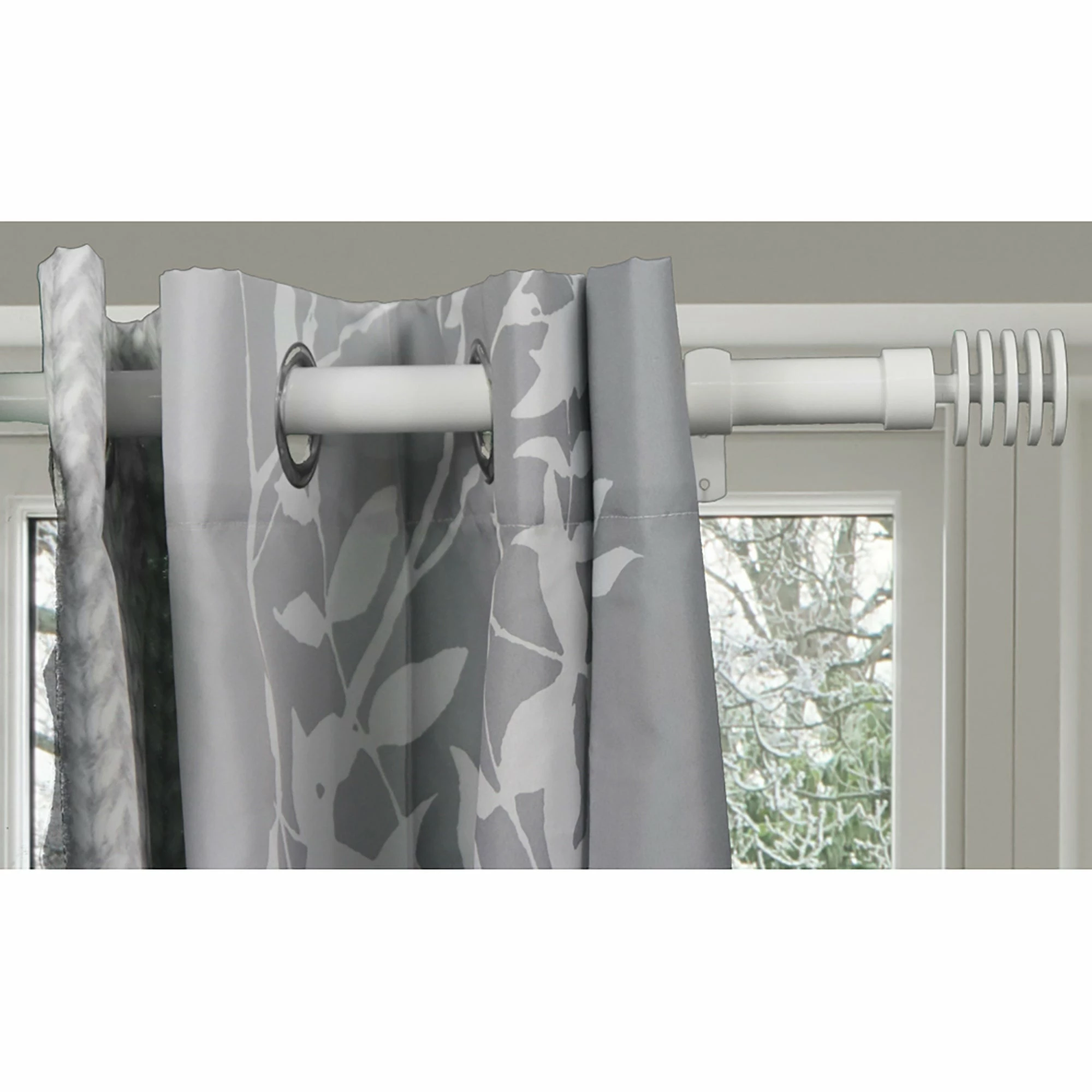 Discount π Evideco 2 Pack Adjustable 1" Single Window Curtain Rod 50" To 82" - 50" To 82" L X 1" D Taupe π - Image 2
