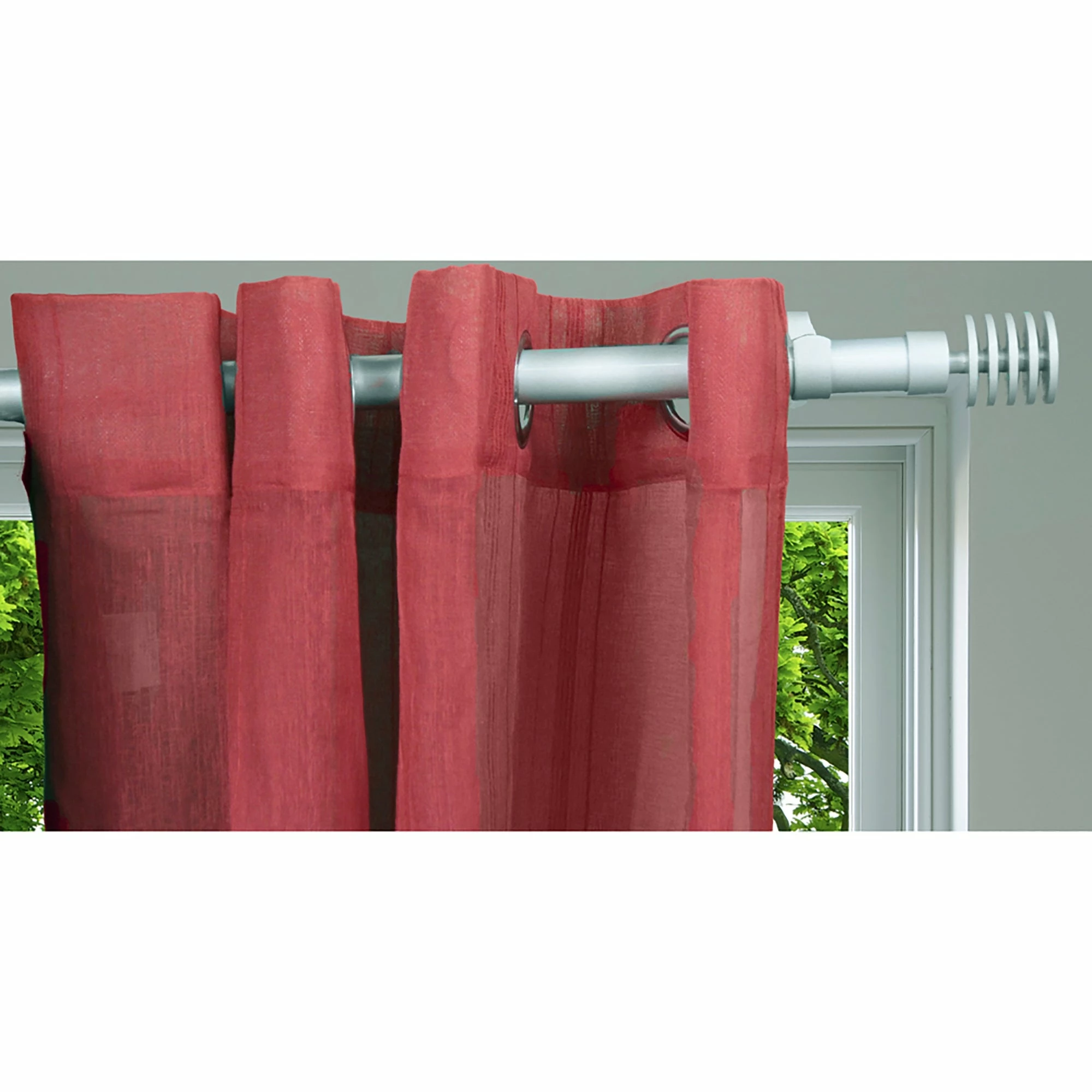Discount π Evideco 2 Pack Adjustable 1" Single Window Curtain Rod 50" To 82" - 50" To 82" L X 1" D Taupe π - Image 4
