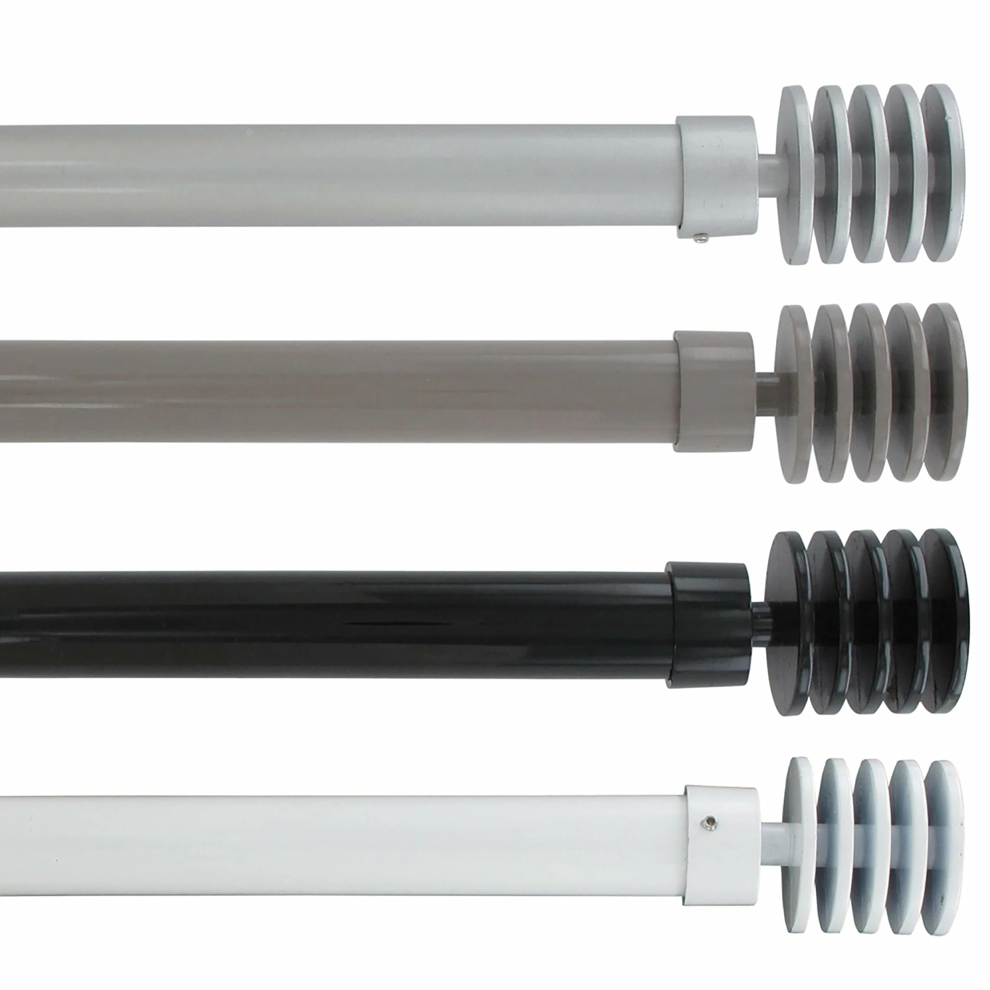 Discount π Evideco 2 Pack Adjustable 1" Single Window Curtain Rod 50" To 82" - 50" To 82" L X 1" D Taupe π - Image 5