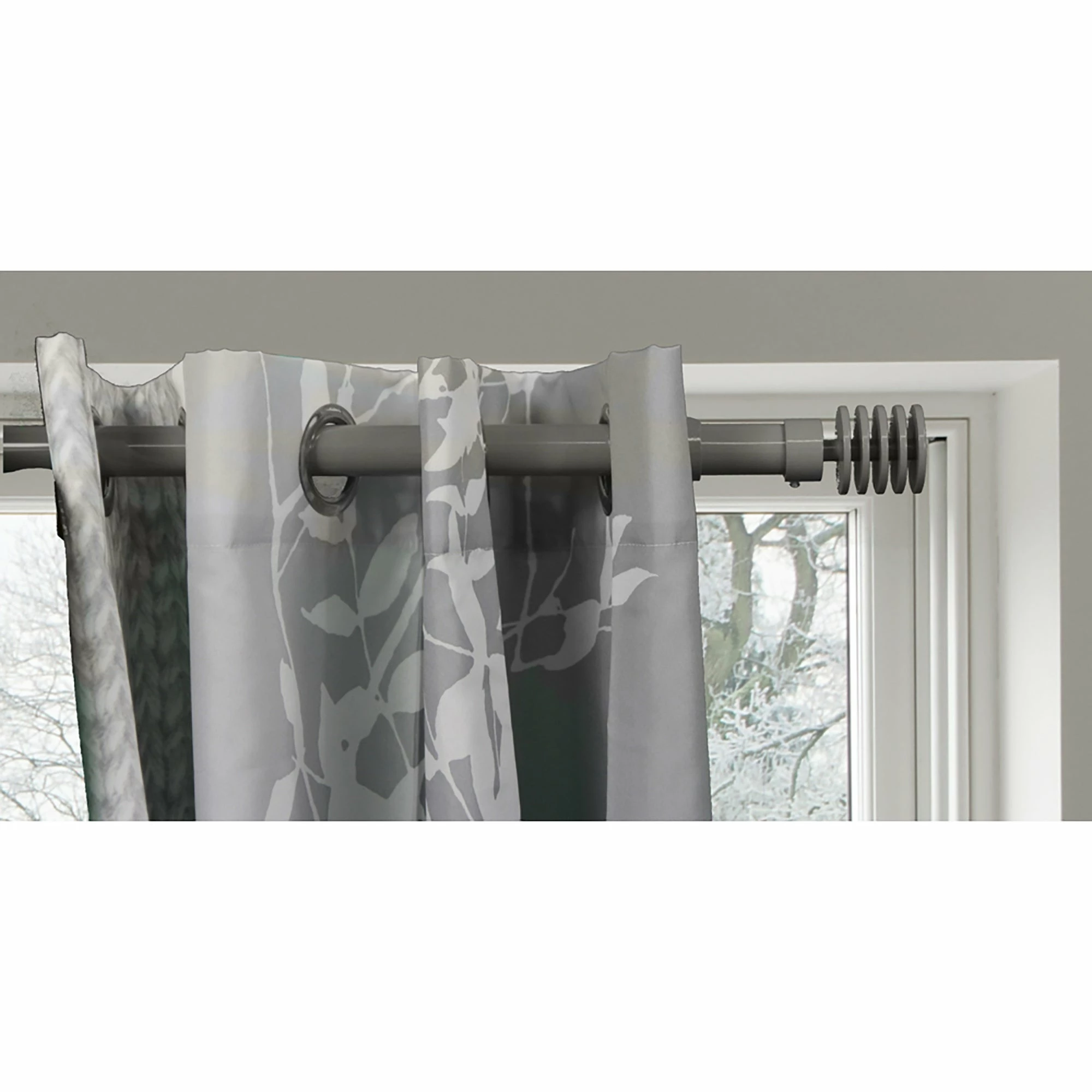 Discount π Evideco 2 Pack Adjustable 1" Single Window Curtain Rod 50" To 82" - 50" To 82" L X 1" D Taupe π - Image 7