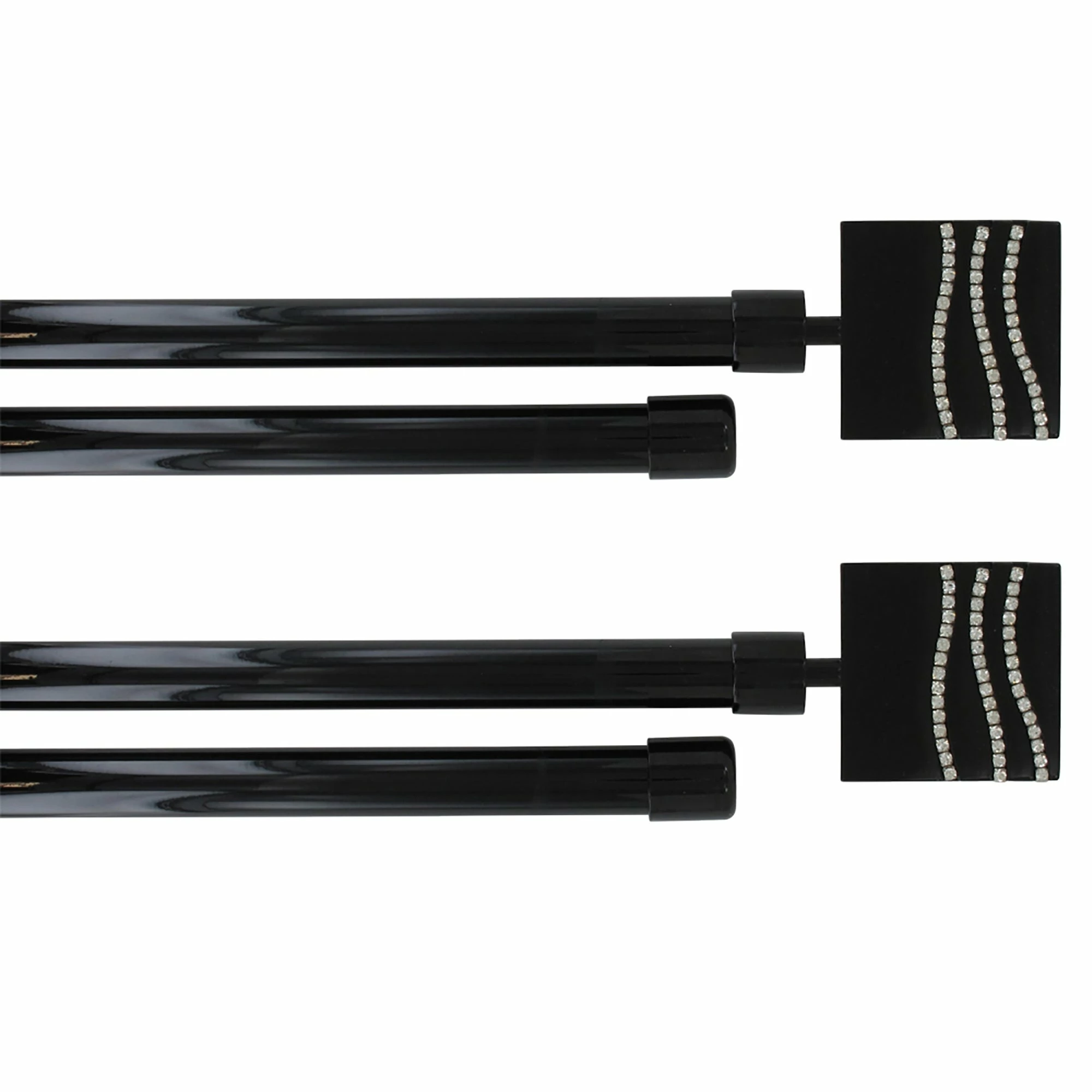 Promo π Evideco 2 Pack Adjustable 3/4" Double Window Curtain Rod 50" To 82" - 50" To 82" L X 3/4" D Black π 4 Promo π Evideco 2 Pack Adjustable 3/4" Double Window Curtain Rod 50" To 82" - 50" To 82" L X 3/4" D Black π - Image 4