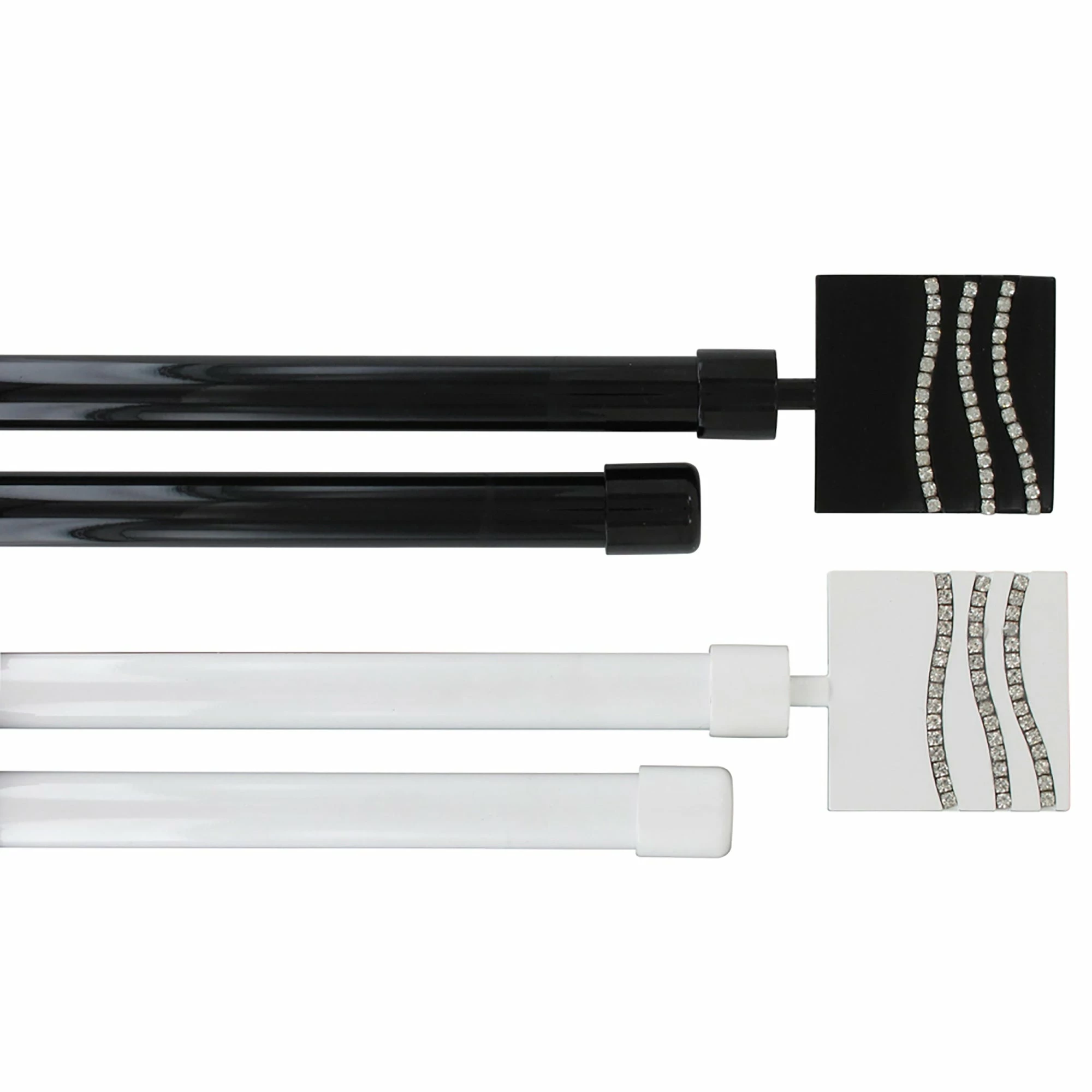 Promo π Evideco 2 Pack Adjustable 3/4" Double Window Curtain Rod 50" To 82" - 50" To 82" L X 3/4" D Black π 6 Promo π Evideco 2 Pack Adjustable 3/4" Double Window Curtain Rod 50" To 82" - 50" To 82" L X 3/4" D Black π - Image 6
