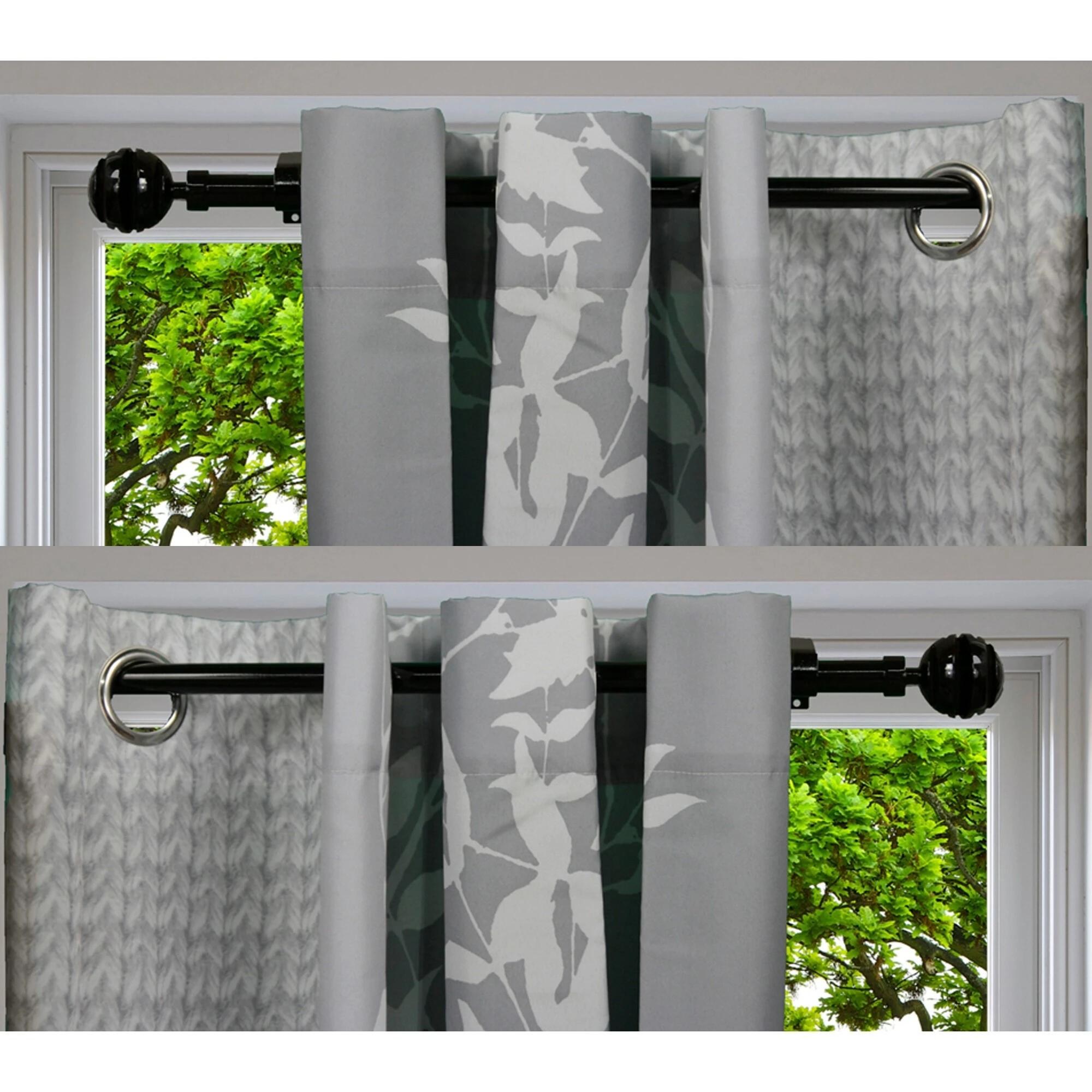 Deals π Evideco 2 Pack Adjustable 3/4" Single Window Curtain Rod 50" To 82" Grey - 50" To 82" L X 3/4" D π 6 Deals π Evideco 2 Pack Adjustable 3/4" Single Window Curtain Rod 50" To 82" Grey - 50" To 82" L X 3/4" D π - Image 6