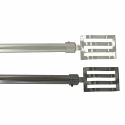 Outlet 🤩 Evideco 2 Pack Adjustable 3/4" Single Window Curtain Rod 50" To 82" Silver - 50" To 82" L X 3/4" D Graphite 🔔 -Evideco Shop 2 Pack Adjustable 3 422 Single Window Curtain Rod 5022 to 8222 Silver 3