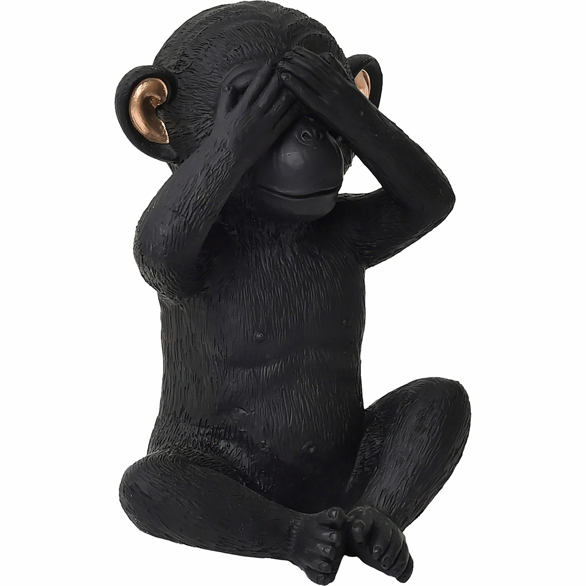 Top 10 π Evideco 3 Wise Monkeys Speak Hear See No Evil Resin Black Gold Set Of 3 β - Image 4