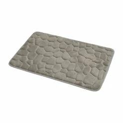 Cheapest 🔔 Evideco Bath Rug Memory Foam Mat 3D Pebble 32"L X 20"W Yellow Mustard 🎉