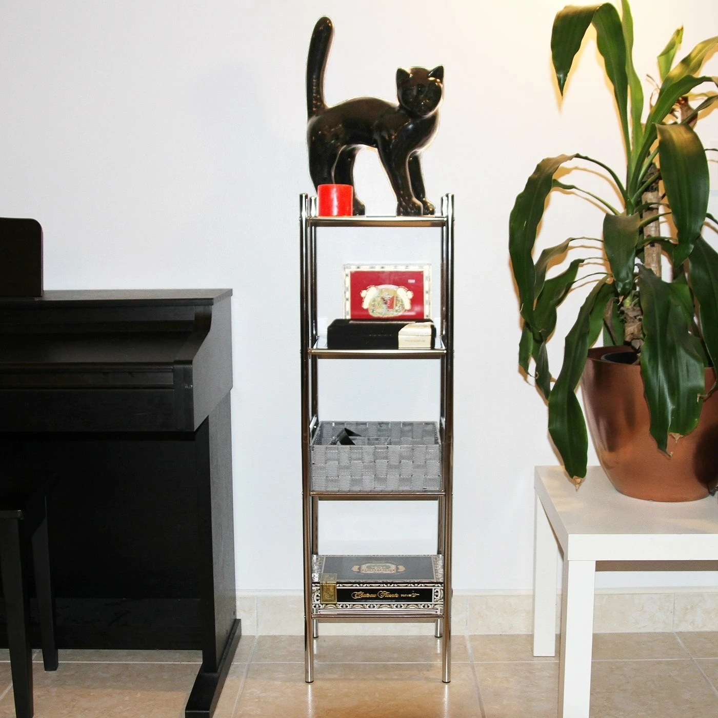 Coupon π Evideco 4-Tier Linen Tower Shelving Storage Rack Shelf Organization - 13"L X 11"W X 42.8"H π₯° - Image 3