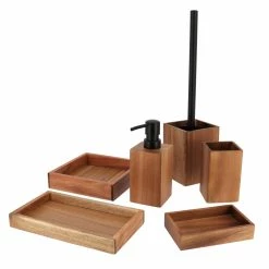 Wholesale βοΈ Evideco Acacia Wood Bathroom Accessory Set Collection β¨