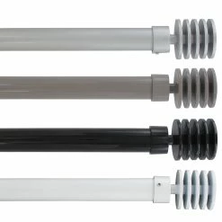 Best Pirce 💯 Evideco Adjustable 1" Single Window Curtain Rod 50" To 82" Grey - 50" To 82" L X 1" D 💯 -Evideco Shop Adjustable 122 Single Window Curtain Rod 5022 to 8222 Grey 2