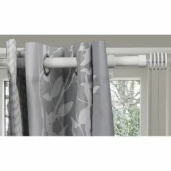 Best Pirce 💯 Evideco Adjustable 1" Single Window Curtain Rod 50" To 82" Grey - 50" To 82" L X 1" D 💯 -Evideco Shop Adjustable 122 Single Window Curtain Rod 5022 to 8222 Grey