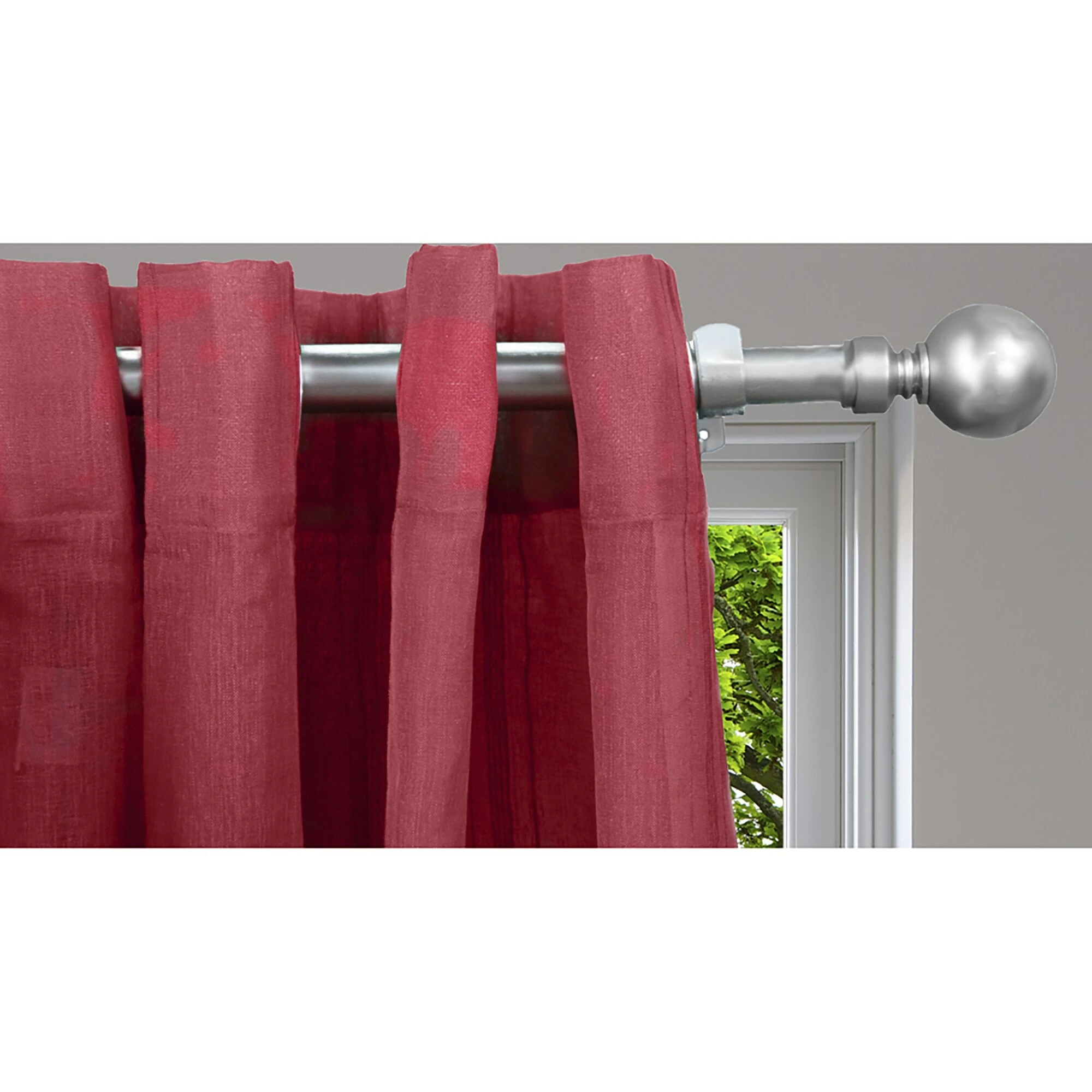 Hot Sale π― Evideco Adjustable 1" Single Window Curtain Rod 50" To 82" Silver - 50" To 82" L X 1" D π― 7 Hot Sale π― Evideco Adjustable 1" Single Window Curtain Rod 50" To 82" Silver - 50" To 82" L X 1" D π― - Image 7