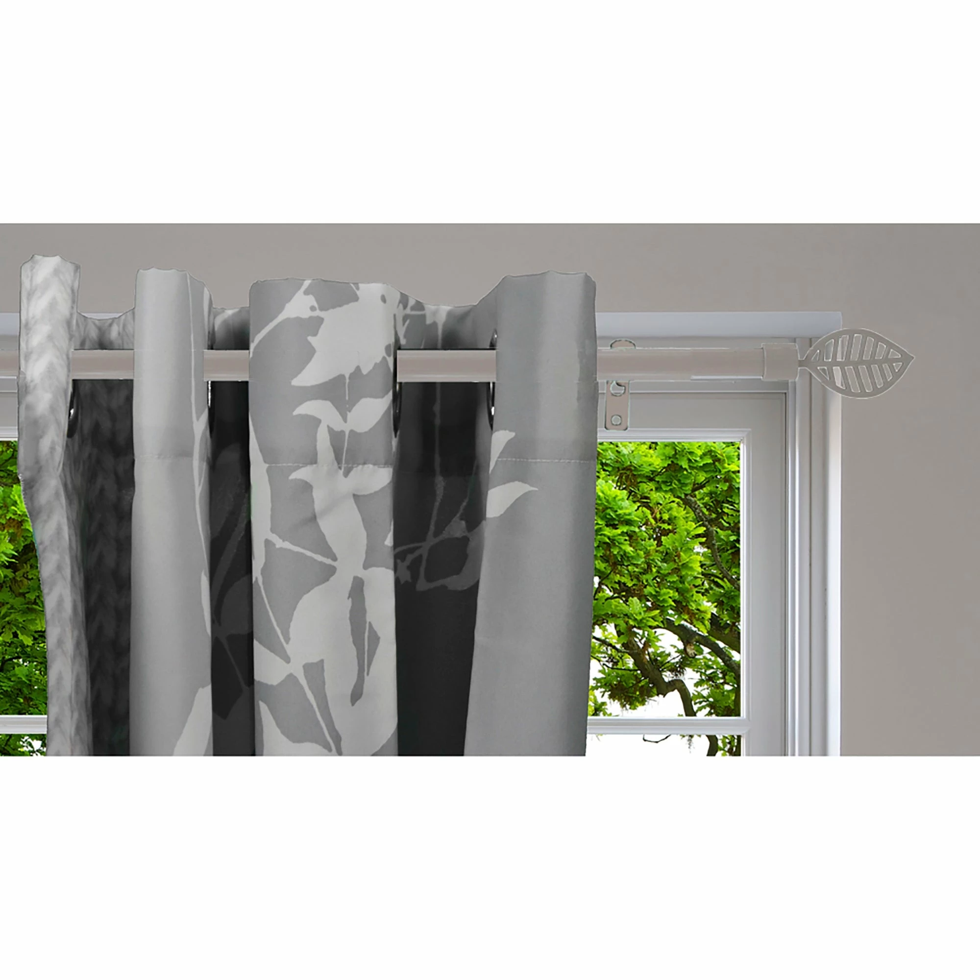 New β Evideco Adjustable 5/8" Single Window Curtain Rod 50" To 82" Grey - 50" To 82" L X 5/8" D π 7 New β Evideco Adjustable 5/8" Single Window Curtain Rod 50" To 82" Grey - 50" To 82" L X 5/8" D π - Image 7