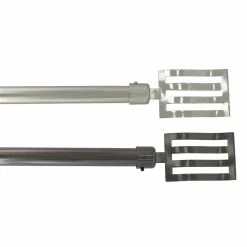 Deals β Evideco Adjustable 3/4" Single Window Curtain Rod 50" To 82" Silver - 50" To 82" L X 3/4" D π