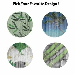 Best Sale π Evideco Bamboo Beaded Door Curtain 65 Strings 79" W X 36" W - 79" H X 36" W X 0.6" D Light Green π