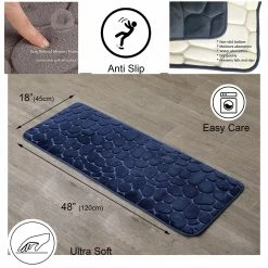 Best Sale π Evideco Bath Rug Runner Mat Memory Foam Pebble 48"L X 18"W Dark Grey π 17 Best Sale π Evideco Bath Rug Runner Mat Memory Foam Pebble 48"L X 18"W Dark Grey π -Evideco Shop Bath Rug Runner Mat Memory Foam Pebble 4822L x 1822W 2