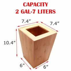 Flash Sale 𧨠Evideco Bath Square Trash Can Ecobio Bamboo 2 Gal-7.5L - 7.4"L X 7.4"W X 10.4"H π― 7 Flash Sale 𧨠Evideco Bath Square Trash Can Ecobio Bamboo 2 Gal-7.5L - 7.4"L X 7.4"W X 10.4"H π― -Evideco Shop Bath Square Trash Can Ecobio Bamboo 2 Gal 7.5L 2