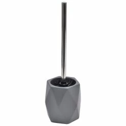 Best reviews of ❤️ Evideco Bath Toilet Bowl Brush And Holder Diamond Stoneware Grey - 4.80"L X 4.60"W X 15 InchesH 🎁