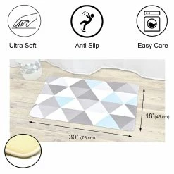 Outlet ⭐ Evideco Bathroom Rug Memory Foam Mat Nordik Print Grey 30"L X 18"W 💯 -Evideco Shop Bathroom Rug Memory Foam Mat Nordik Print Grey 3022L x 1822W 2