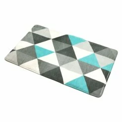 Outlet ⭐ Evideco Bathroom Rug Memory Foam Mat Nordik Print Grey 30"L X 18"W 💯