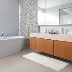 Best Pirce 🧨 Evideco Bath Rug Runner Mat Microfiber Polyester 48"L X 20"W Brown 😀