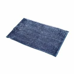 Best reviews of ⭐ Evideco Bathroom Rug Satin Chenille Mat 32"L X 20"W Blue Grey 🎉