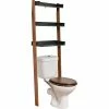 Coupon ✨ Evideco Bathroom Wall Ladder Elements Shelf Over The Toilet Space Saver Cabinet Acacia - Gray Wood - 25 W X 9.2 D X 69 H 🔥