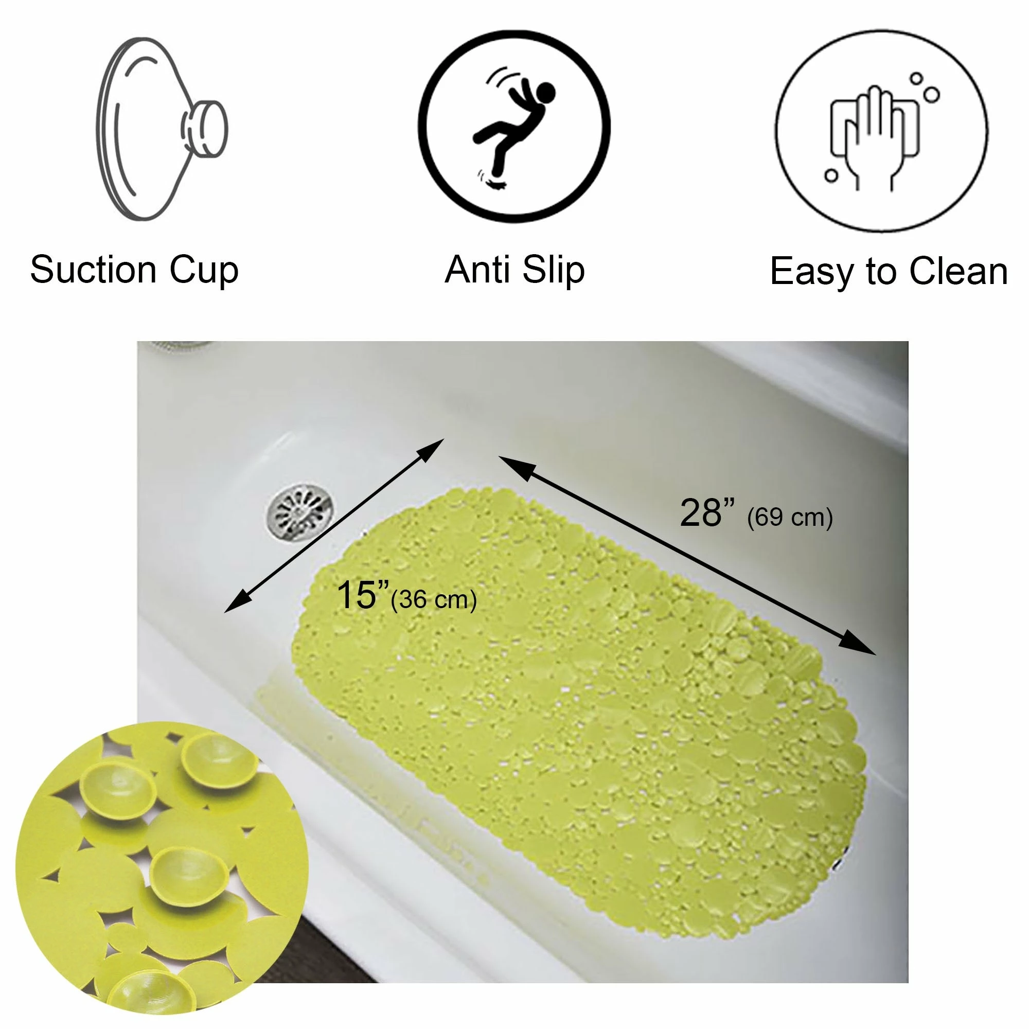 Top 10 π― Evideco Bubbles Non-Slip Oval Bathtub Mat 28 L X 15 W Solid Pink π 6 Top 10 π― Evideco Bubbles Non-Slip Oval Bathtub Mat 28 L X 15 W Solid Pink π - Image 6