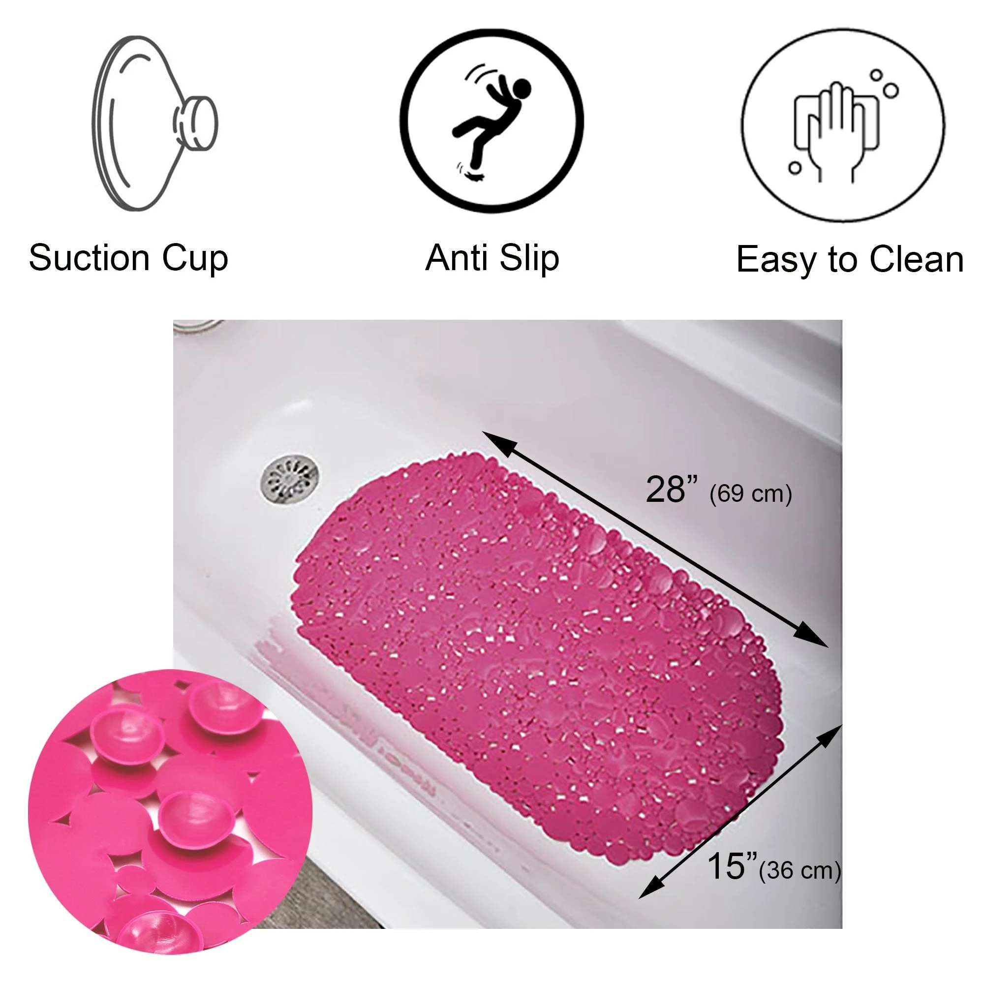 Top 10 π― Evideco Bubbles Non-Slip Oval Bathtub Mat 28 L X 15 W Solid Pink π 10 Top 10 π― Evideco Bubbles Non-Slip Oval Bathtub Mat 28 L X 15 W Solid Pink π - Image 10
