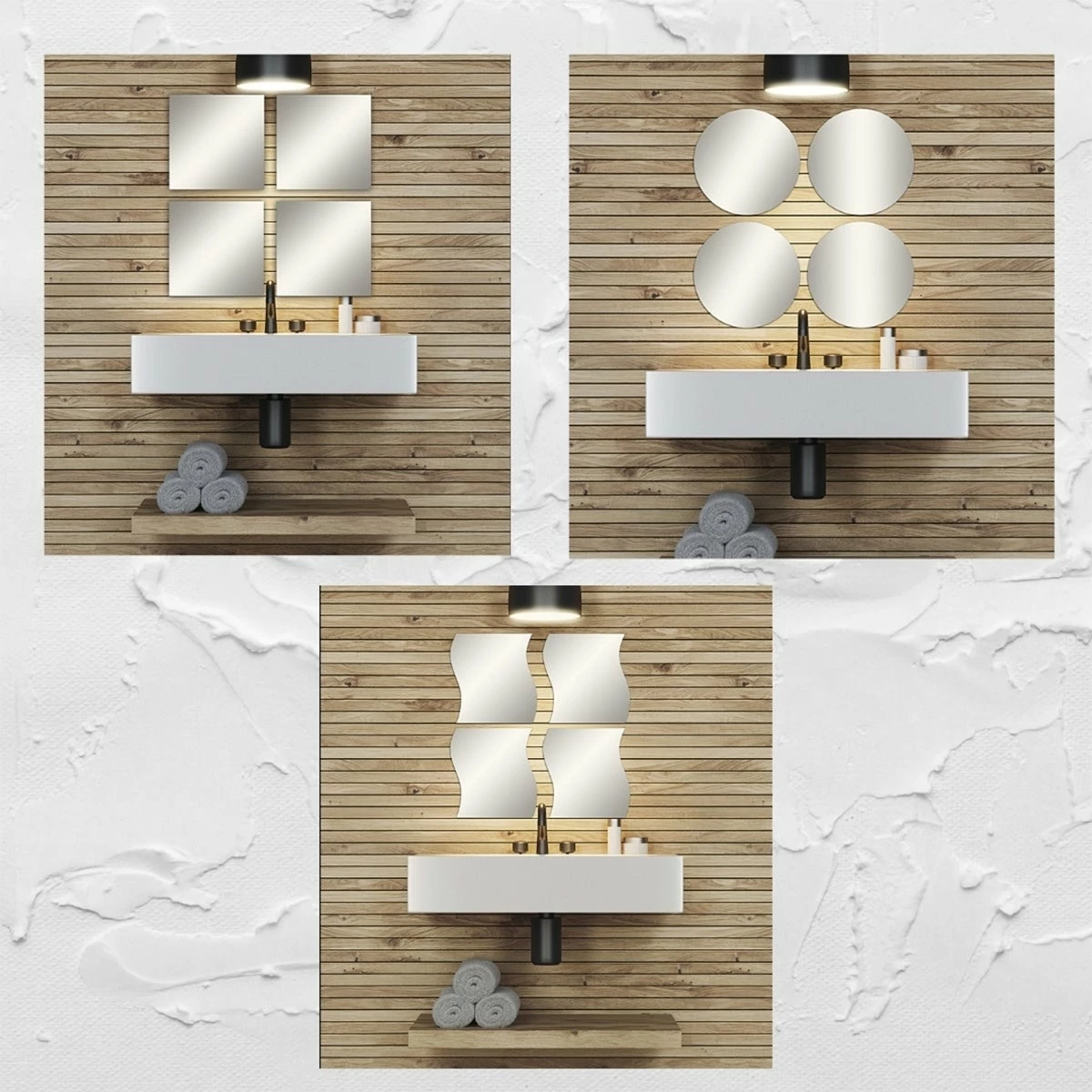 Cheap π₯ Evideco Big Decorative Wall Self Adhesive Shaped Mirrors - Set Of 4 Wave π 1 Cheap π₯ Evideco Big Decorative Wall Self Adhesive Shaped Mirrors - Set Of 4 Wave π