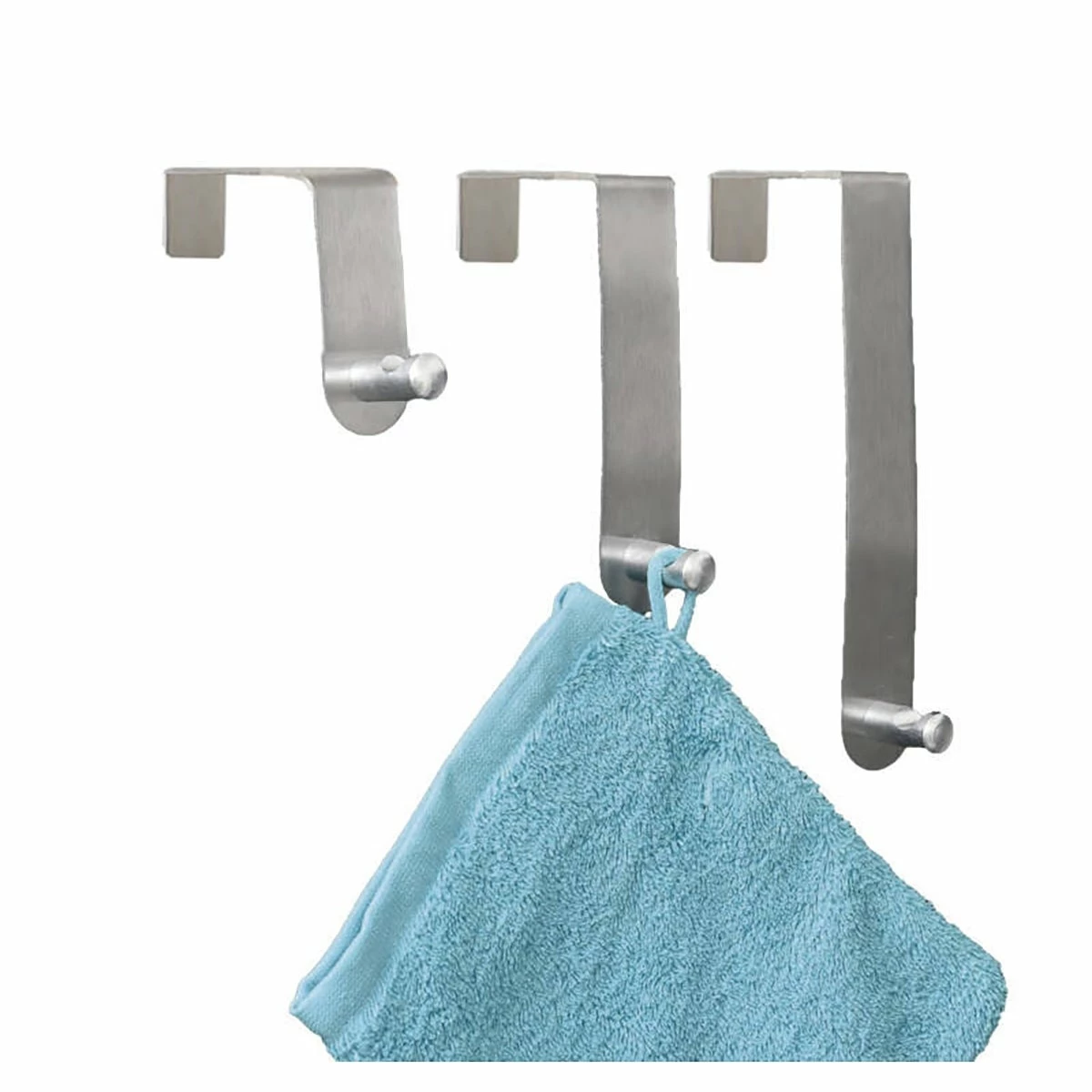 Hot Sale 𧨠Evideco Brushed Stainless Steel Over The Door Hooks Hanger 3 Sizes Set Of 3 π 2 Hot Sale 𧨠Evideco Brushed Stainless Steel Over The Door Hooks Hanger 3 Sizes Set Of 3 π - Image 2