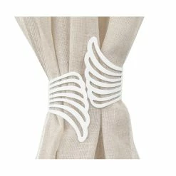 Promo ⌛ Evideco Cuff Metal Wings Tieback Angel - 3.8"L X 3"W X 2.5"D White 🌟 -Evideco Shop Cuff Metal Wings Tieback Angel 10
