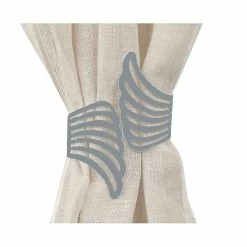 Promo ⌛ Evideco Cuff Metal Wings Tieback Angel - 3.8"L X 3"W X 2.5"D White 🌟 -Evideco Shop Cuff Metal Wings Tieback Angel 8