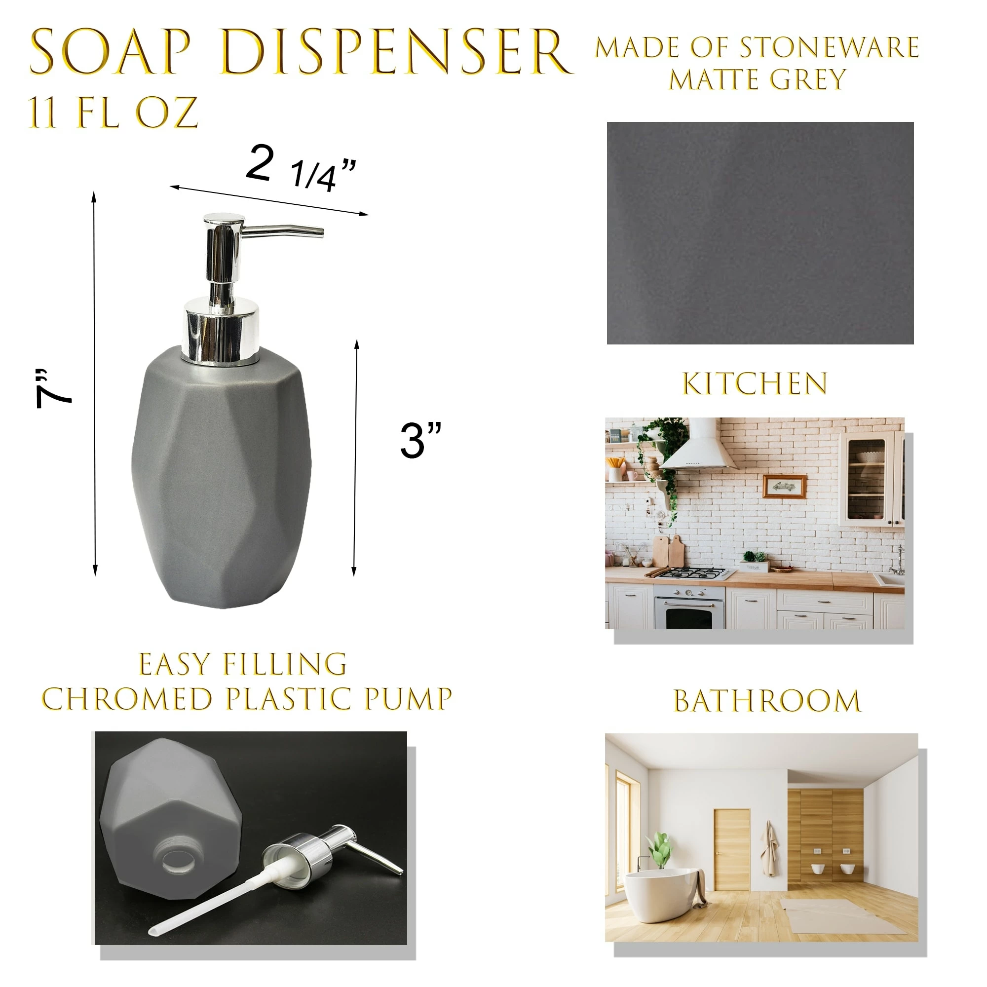 Coupon π Evideco Diamond Bathroom Accessory Set 4-Pieces Gray 𧨠13 Coupon π Evideco Diamond Bathroom Accessory Set 4-Pieces Gray 𧨠- Image 13