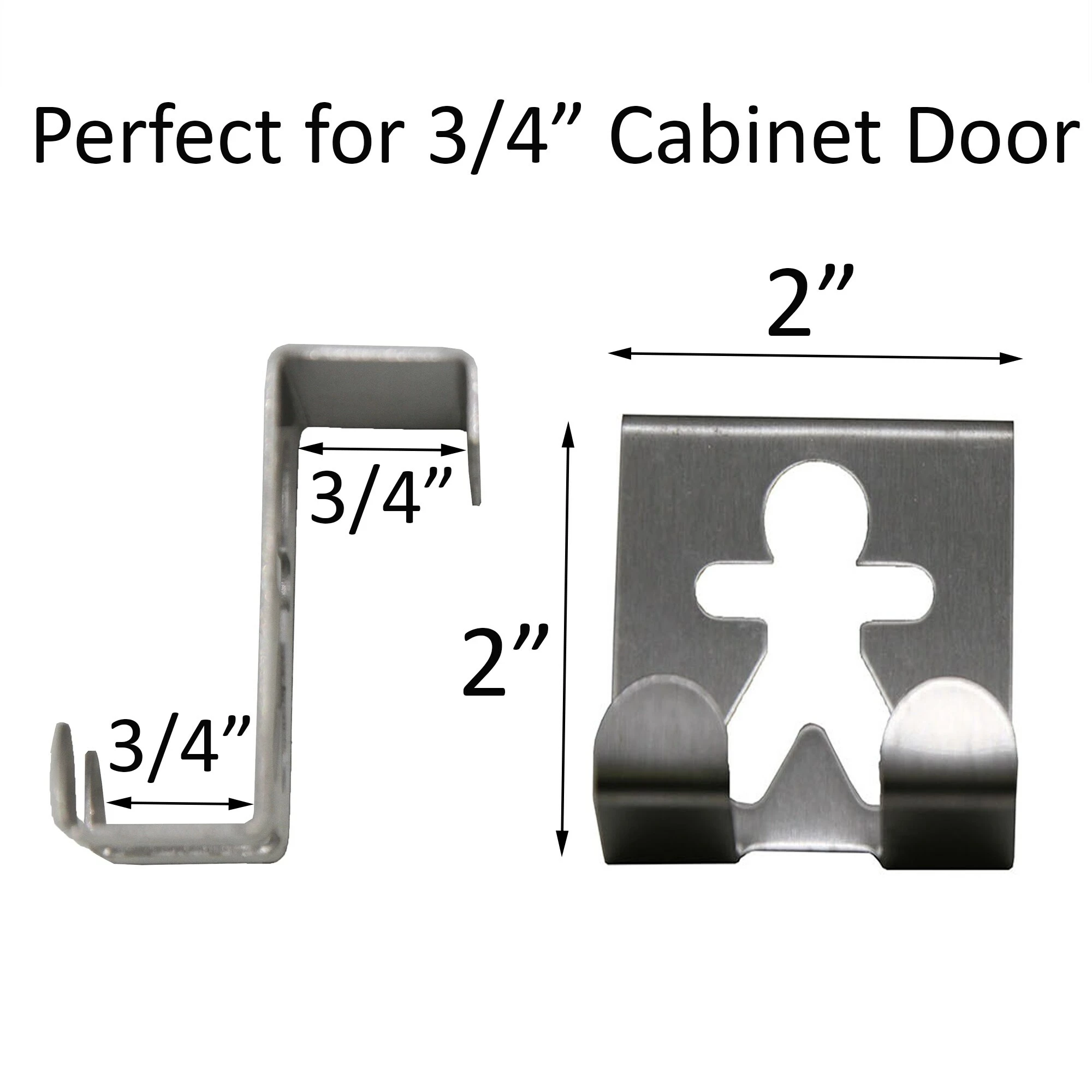 Discount π― Evideco Double Hooks Over The Cabinet Door Set Of 2 - 2"H X 2"W X 1 3/4"D White π© Woman Man β 2 Discount π― Evideco Double Hooks Over The Cabinet Door Set Of 2 - 2"H X 2"W X 1 3/4"D White π© Woman Man β - Image 2