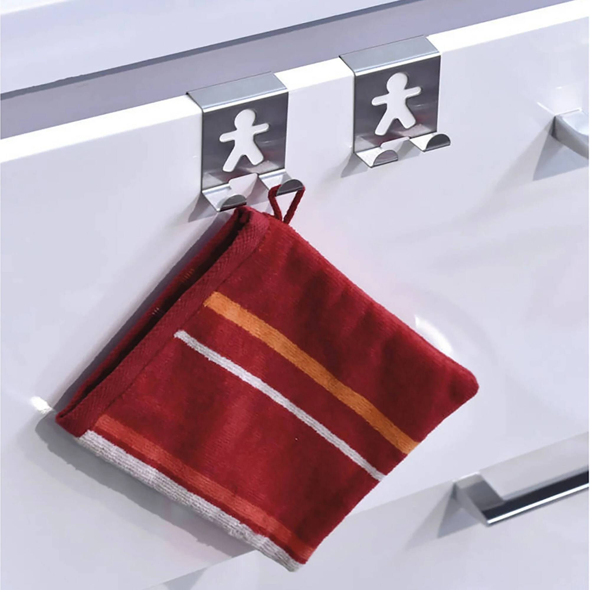 Discount π― Evideco Double Hooks Over The Cabinet Door Set Of 2 - 2"H X 2"W X 1 3/4"D White π© Woman Man β 3 Discount π― Evideco Double Hooks Over The Cabinet Door Set Of 2 - 2"H X 2"W X 1 3/4"D White π© Woman Man β - Image 3