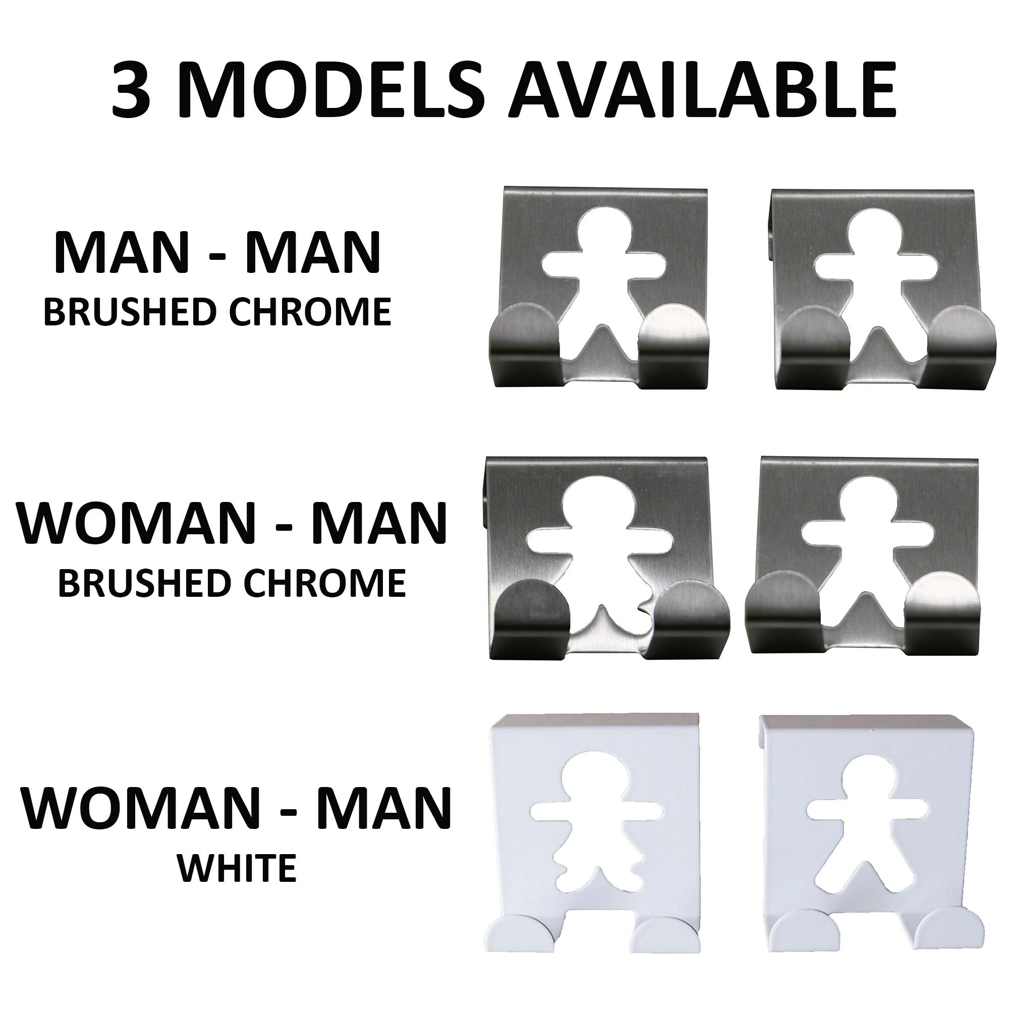 Discount π― Evideco Double Hooks Over The Cabinet Door Set Of 2 - 2"H X 2"W X 1 3/4"D White π© Woman Man β 4 Discount π― Evideco Double Hooks Over The Cabinet Door Set Of 2 - 2"H X 2"W X 1 3/4"D White π© Woman Man β - Image 4