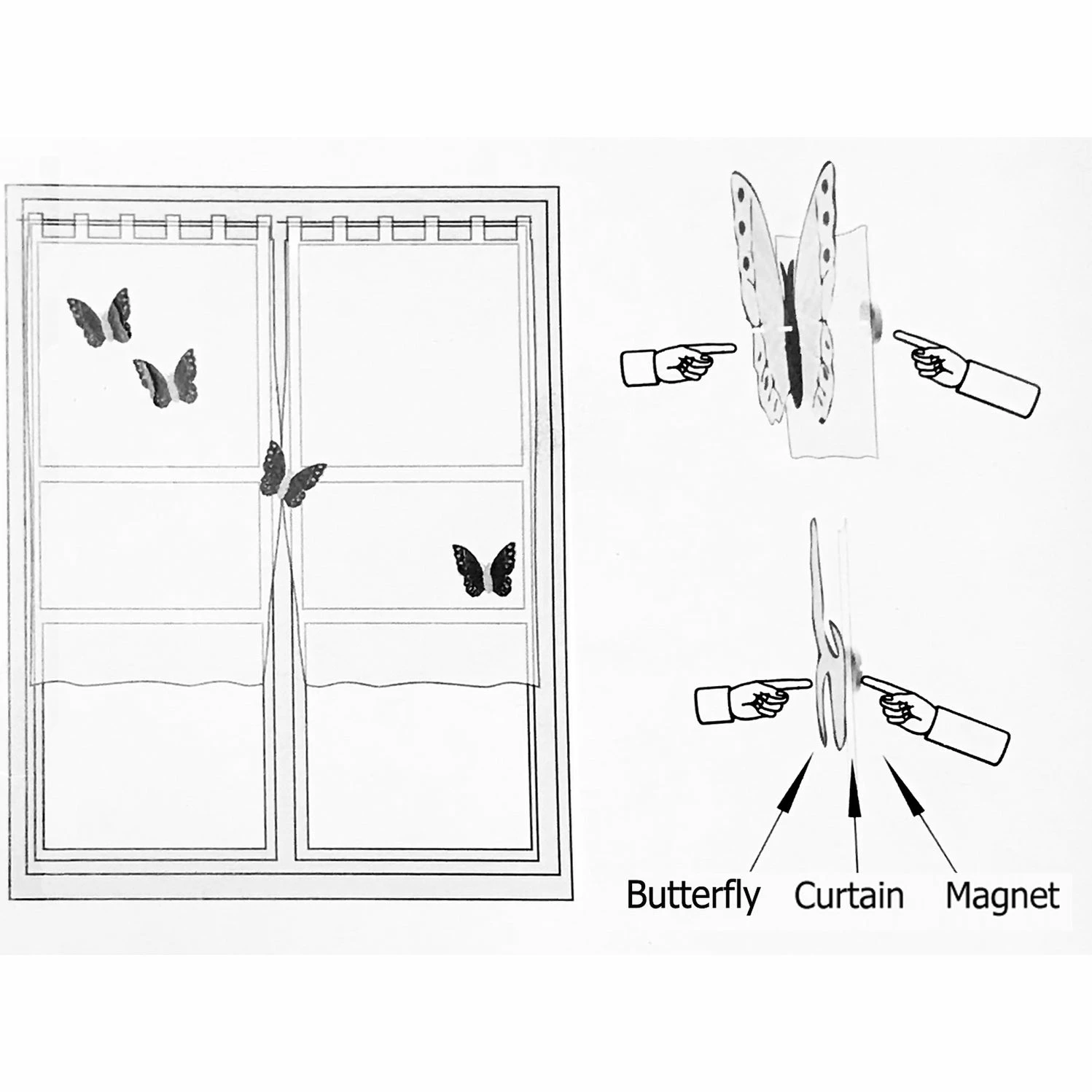 Cheapest π Evideco Acrylic Butterfly With Magnet Set Of 3 Azure Pink π₯° - Image 6