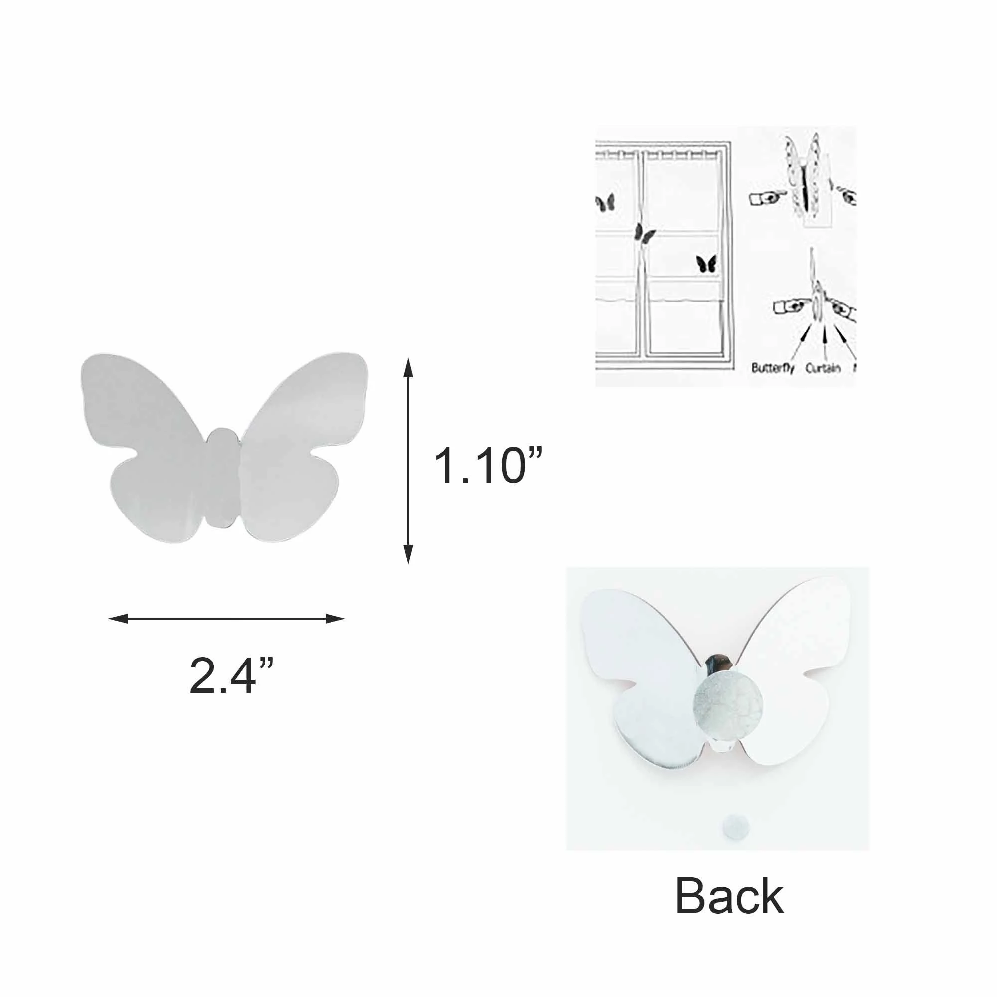 Cheapest π Evideco Acrylic Butterfly With Magnet Set Of 3 Azure Pink π₯° - Image 2