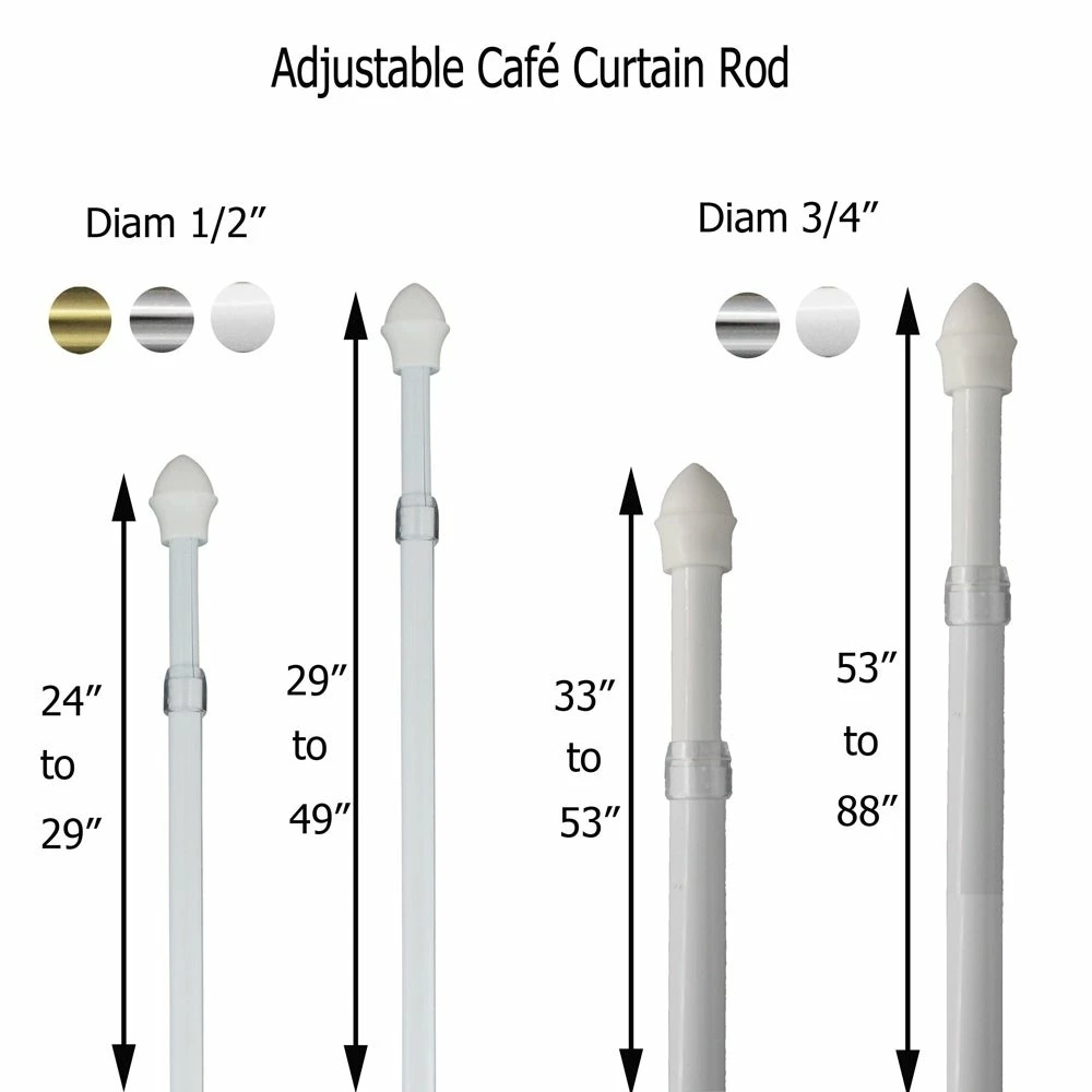 Cheap π― Evideco Adjustable Kitchen Cafe Curtain Rod White π 2 Cheap π― Evideco Adjustable Kitchen Cafe Curtain Rod White π - Image 2