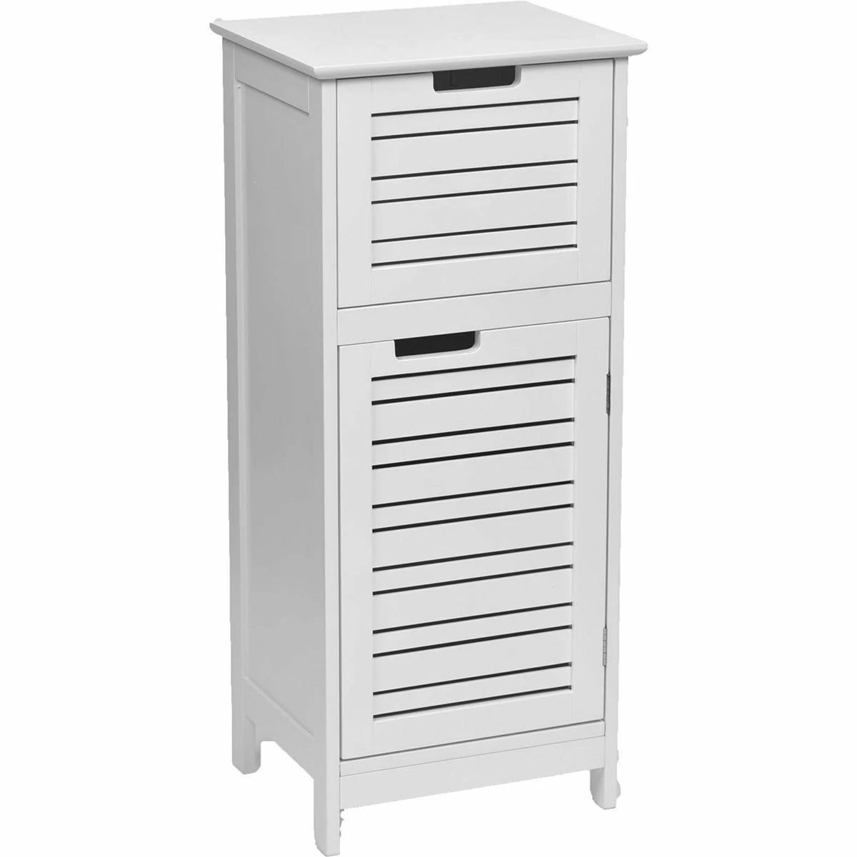 Deals 𧨠Evideco Bathroom Linen Storage Floor Cabinet Miami White Wood π - Image 6