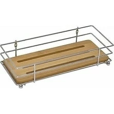 Deals β€οΈ Evideco Bathroom Metal Wire Shelf Basket Organizer With Bamboo Tray Brown π₯°