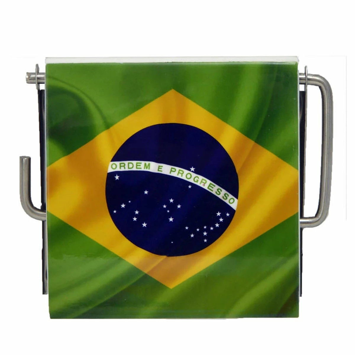Brand new π Evideco Brazil Wall Mounted Printed Toilet Tissue One Roll Dispenser - Green, Yellow, White, Multicolor - 5.31"L X 1"W X 4.50"H π 4 Brand new π Evideco Brazil Wall Mounted Printed Toilet Tissue One Roll Dispenser - Green, Yellow, White, Multicolor - 5.31"L X 1"W X 4.50"H π - Image 4