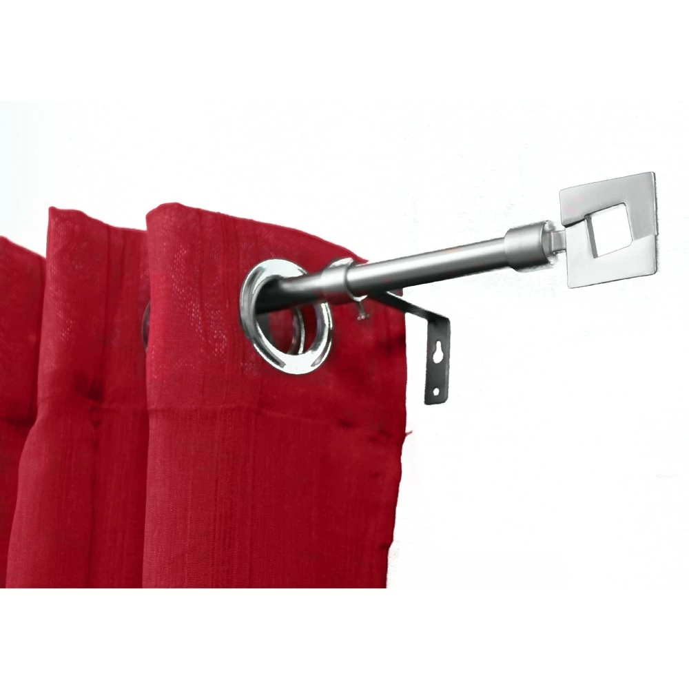 Best deal π Evideco Adjustable 5/8" Single Window Curtain Rod 50" To 82" Silver - 50" To 82" L X 5/8" D π - Image 3