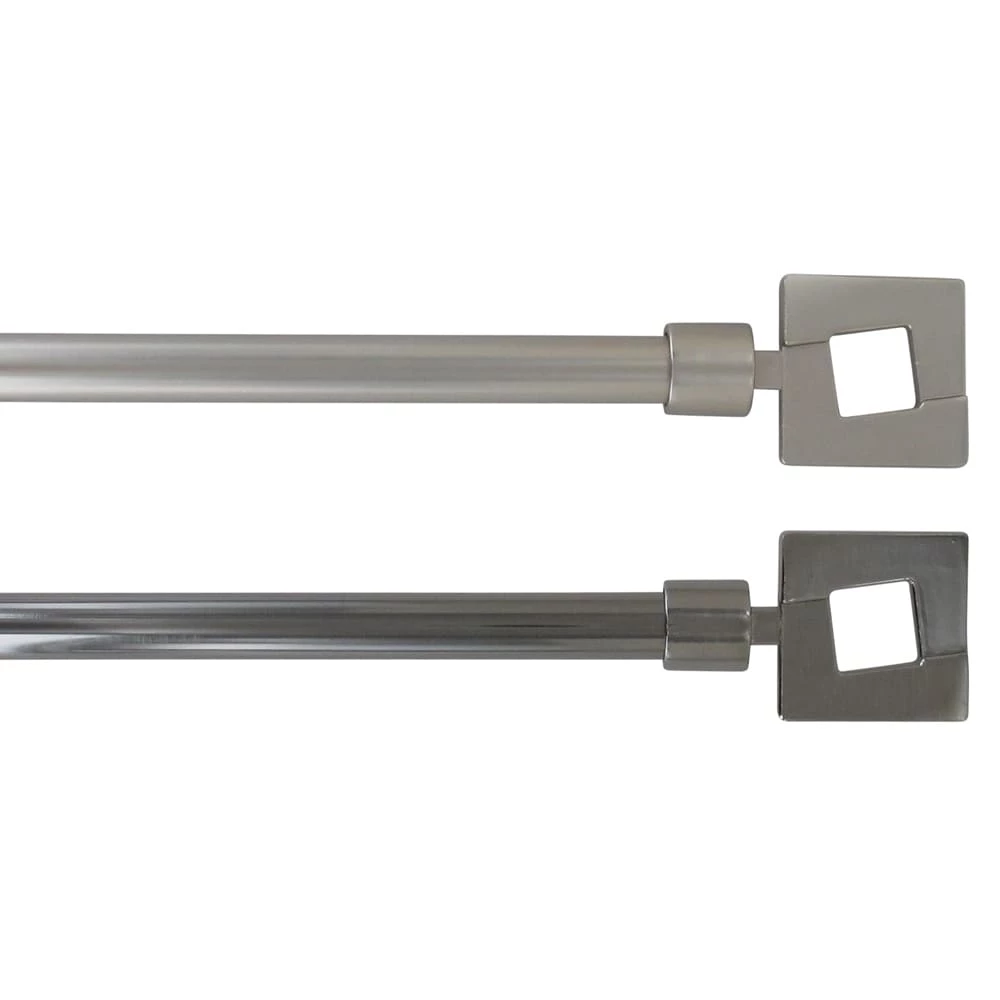 Best deal π Evideco Adjustable 5/8" Single Window Curtain Rod 50" To 82" Silver - 50" To 82" L X 5/8" D π