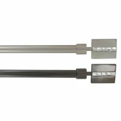 Cheap β Evideco Adjustable 5/8" Single Window Curtain Rod 50" To 82" Graphite - 50" To 82" L X 5/8" D β