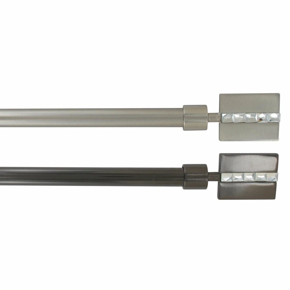 Cheap β Evideco Adjustable 5/8" Single Window Curtain Rod 50" To 82" Graphite - 50" To 82" L X 5/8" D β