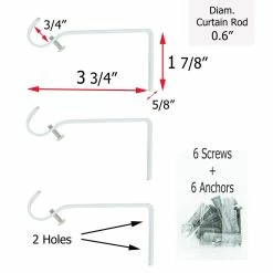 New β Evideco Adjustable 5/8" Single Window Curtain Rod 50" To 82" Grey - 50" To 82" L X 5/8" D π 18 New β Evideco Adjustable 5/8" Single Window Curtain Rod 50" To 82" Grey - 50" To 82" L X 5/8" D π -Evideco Shop Evideco Extendable Curtain Rod Set 5022 to 8222 L Diam 0.622 Sevigne Finial 2