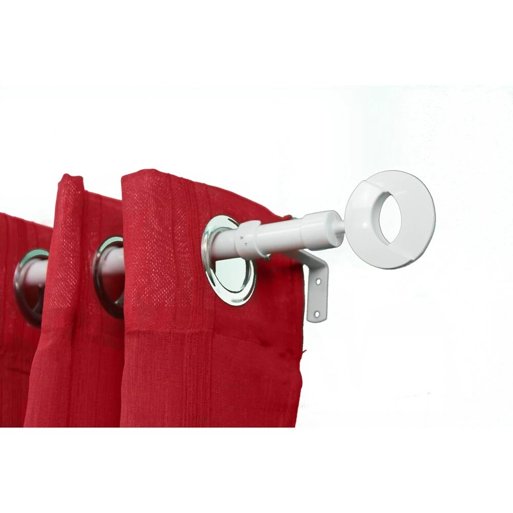 Wholesale β Evideco Adjustable 3/4" Single Window Curtain Rod 50" To 82" Gold - 50" To 82" L X 3/4" D White π 3 Wholesale β Evideco Adjustable 3/4" Single Window Curtain Rod 50" To 82" Gold - 50" To 82" L X 3/4" D White π - Image 3