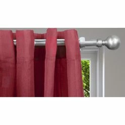 Alternative view of Hot Sale 💯 Evideco Adjustable 1" Single Window Curtain Rod 50" To 82" Silver - 50" To 82" L X 1" D 💯