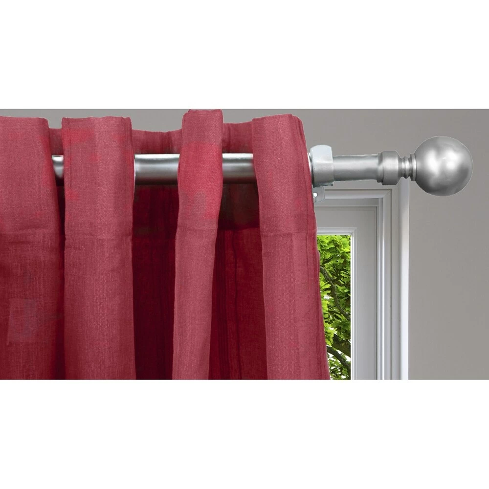 Hot Sale π― Evideco Adjustable 1" Single Window Curtain Rod 50" To 82" Silver - 50" To 82" L X 1" D π― 2 Hot Sale π― Evideco Adjustable 1" Single Window Curtain Rod 50" To 82" Silver - 50" To 82" L X 1" D π― - Image 2